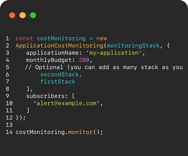 Cost Monitoring Config
